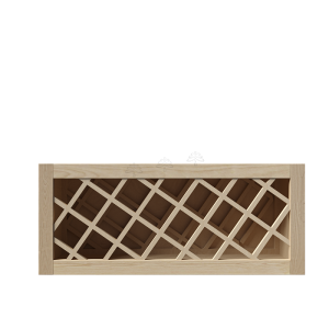 Urban Slim Natural Shaker, Natural Finish with Clear Coat Wall Wine Rack Cabinet W36