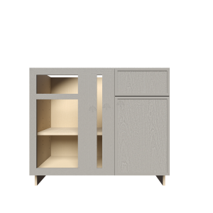 Urban Slim Washed Gray Shaker, Stained Finish Blind Base Cabinet W39