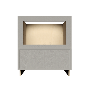 Urban Slim Washed Gray Shaker, Stained Finish Base Microwave Drawer Cabinet W30