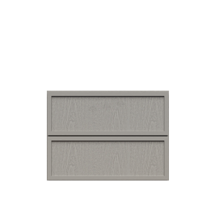 Urban Slim Washed Gray Shaker, Stained Finish Counter Top Drawers W18