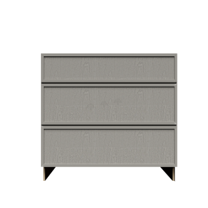 Urban Slim Washed Gray Shaker, Stained Finish Drawer Base Cabinet W24
