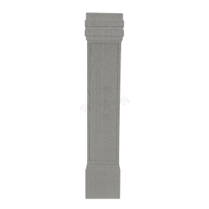 Urban Slim Washed Gray Shaker, Stained Finish Deco Leg Flat Design W7 1/2
