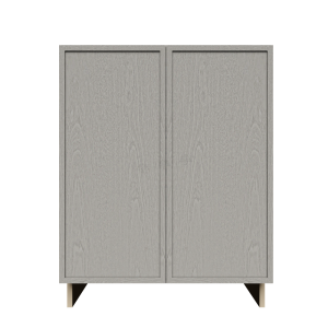 Urban Slim Washed Gray Shaker, Stained Finish Full Height Base Cabinet W24