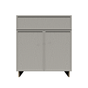 Urban Slim Washed Gray Shaker, Stained Finish Sink Base Cabinet W33