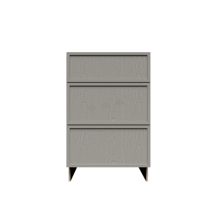Urban Slim Washed Gray Shaker, Stained Finish Tall Vanity Drawer Base Cabinet W21