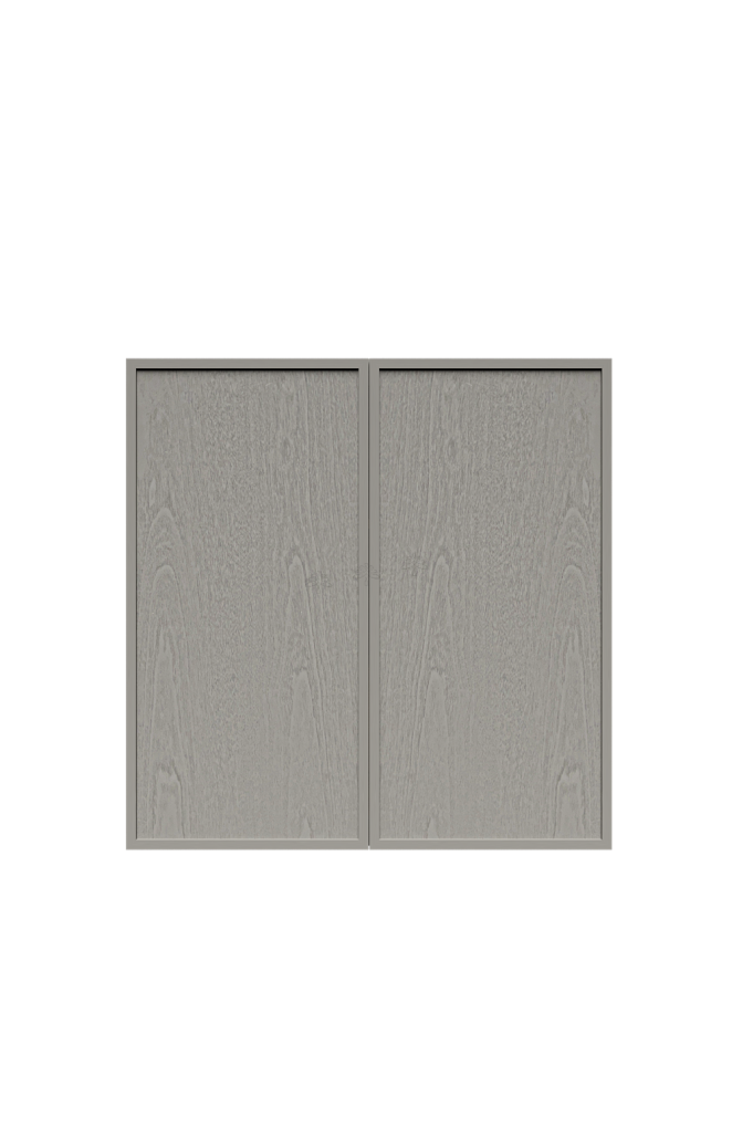 Urban Slim Washed Gray Shaker, Stained Finish Wall Cabinet W36