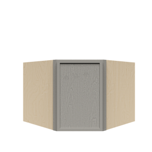 Urban Slim Washed Gray Shaker, Stained Finish Wall Diagonal Corner Cabinet W24