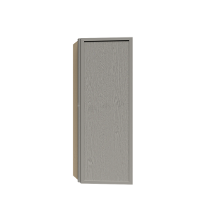 Urban Slim Washed Gray Shaker, Stained Finish Wall End Angle Cabinet W12