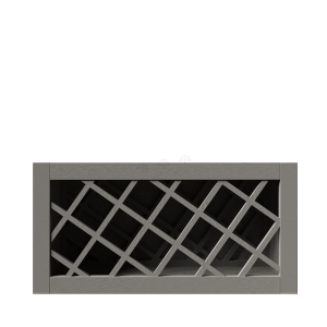 Urban Slim Washed Gray Shaker, Stained Finish Wall Wine Rack Cabinet W30