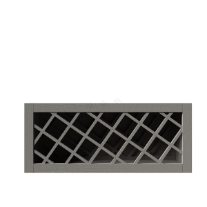 Urban Slim Washed Gray Shaker, Stained Finish Wall Wine Rack Cabinet W36