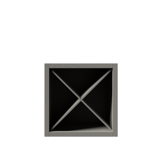 Urban Slim Washed Gray Shaker, Stained Finish Wall Wine Rack X Cabinet W24