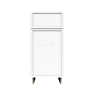 Urban Slim White Shaker, Painted Finish Base Cabinet W15