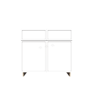 Urban Slim White Shaker, Painted Finish Base Cabinet W42