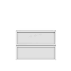 Urban Slim White Shaker, Painted Finish Counter Top Drawers W15