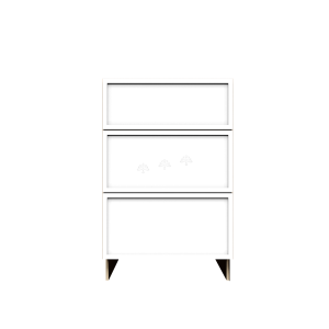 Urban Slim White Shaker, Painted Finish Drawer Base Cabinet W12