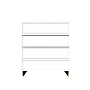 Urban Slim White Shaker, Painted Finish Drawer Base Cabinet W33