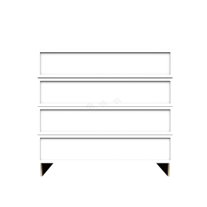 Urban Slim White Shaker, Painted Finish Drawer Base Cabinet W36