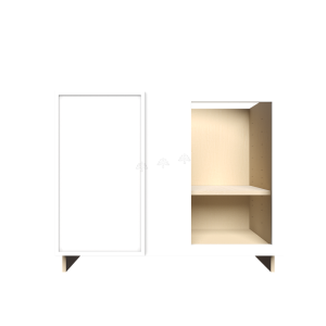 Urban Slim White Shaker, Painted Finish Full Height Blind Base Cabinet W42