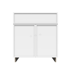Urban Slim White Shaker, Painted Finish Sink Base Cabinet W24