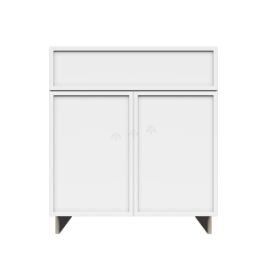 Urban Slim White Shaker, Painted Finish Sink Base Cabinet W36