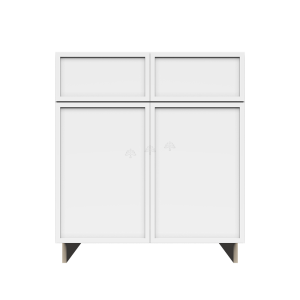 Urban Slim White Shaker, Painted Finish Sink Base Cabinet W39