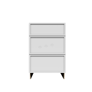 Urban Slim White Shaker, Painted Finish Tall Vanity Drawer Base Cabinet W12