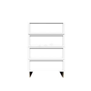 Urban Slim White Shaker, Painted Finish Tall Vanity Drawer Base Cabinet W18