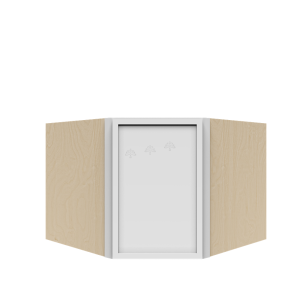 Urban Slim White Shaker, Painted Finish Wall Diagonal Corner Cabinet W24