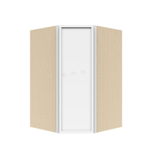 Urban Slim White Shaker, Painted Finish Wall Diagonal Corner Cabinet W24
