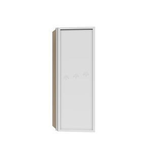 Urban Slim White Shaker, Painted Finish Wall End Angle Cabinet W12