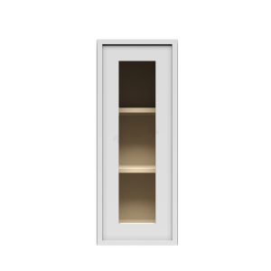 Urban Slim White Shaker, Painted Finish Wall Mullion Door Cabinet W18