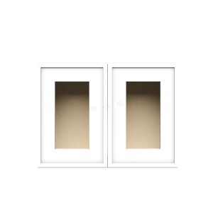 Urban Slim White Shaker, Painted Finish Wall Mullion Door Cabinet W24