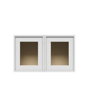 Urban Slim White Shaker, Painted Finish Wall Mullion Door Cabinet W15