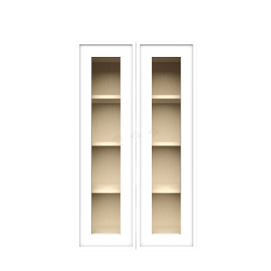 Urban Slim White Shaker, Painted Finish Wall Mullion Door Cabinet W36