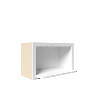 Urban Slim White Shaker, Painted Finish Wall Microwave Shelf Cabinet W30