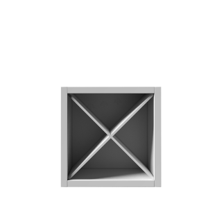 Urban Slim White Shaker, Painted Finish Wall Wine Rack X Cabinet W18