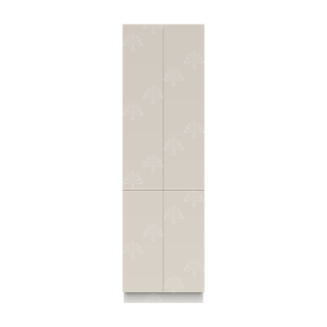 Valencia Series Cashmere Cream Matte Finish Pantry Finish Pantry Cabinet with Inverted Door and Roll Out Tray W24