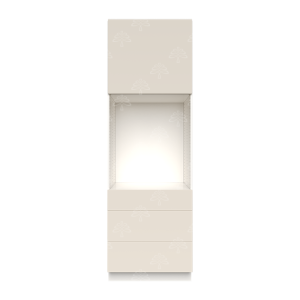 Valencia Series Cashmere Cream Matte Finish Single Oven Cabinet with Bottom Drawers W30