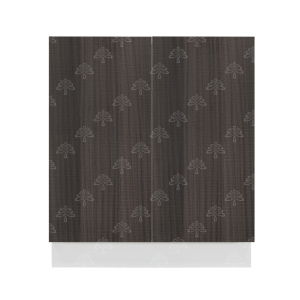 Valencia Series Chateau Brown Wood Grain Finish  Full Height Tall Vanity Base Cabinet W24