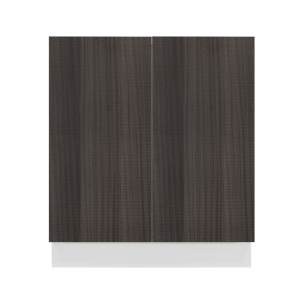 Valencia Series Chateau Brown Wood Grain Finish  Full Height Tall Vanity Base Cabinet with Roll Out Tray W27