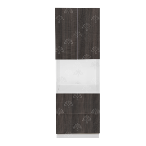 Valencia Series Chateau Brown Wood Grain Finish  Microwave Oven Cabinet with Bottom Drawers W30