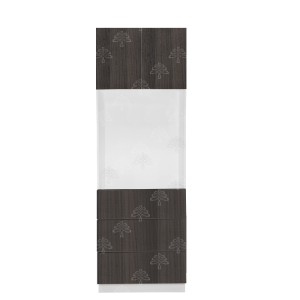 Valencia Series Chateau Brown Wood Grain Finish  Single Oven Cabinet with Bottom Drawers W30