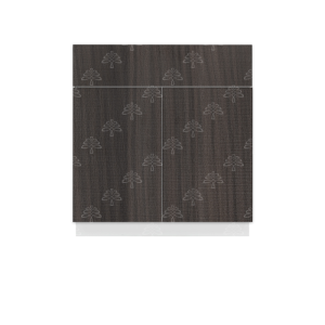 Valencia Series Chateau Brown Wood Grain Finish Tall Vanity Base Cabinet W27