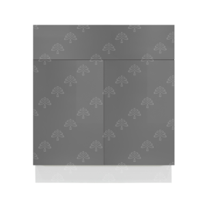 Valencia Series High-Gloss Finish in Gray  Base Cabinet Roll Out Tray W24