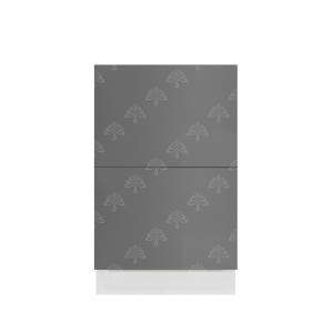 Valencia Series High-Gloss Finish in Gray Base Cabinet W24