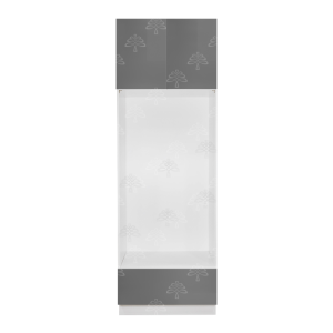 Valencia Series High-Gloss Finish in Gray  Double Oven Cabinet with Small Drawer Face W30