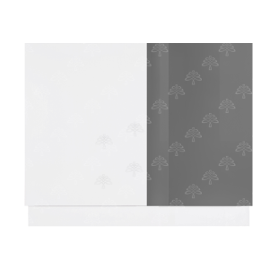 Valencia Series High-Gloss Finish in Gray  Full Height Blind Base Cabinet W39