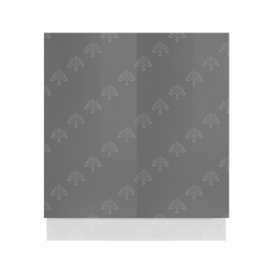 Valencia Series High-Gloss Finish in Gray  Full Height Tall Vanity Sink Base Cabinet W27