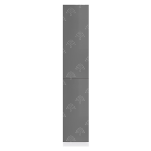 Valencia Series High-Gloss Finish in Gray  Pantry Finish Pantry Cabinet with Inverted Door and Roll Out Tray W18