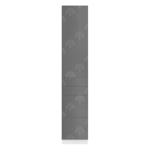 Valencia Series High-Gloss Finish in Gray  Pantry Finish Pantry Cabinet with Inverted Door W18